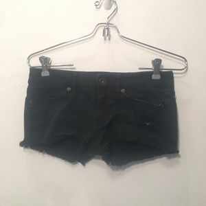 Bullhead black denim shorts 0